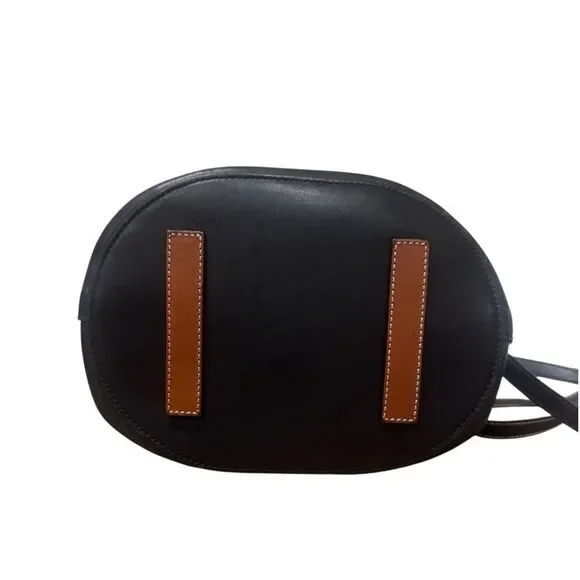 LOEWE Black Bicolor Whiskey Brown Small Lazo Bucket Bag Auth - Picture 9 of 14